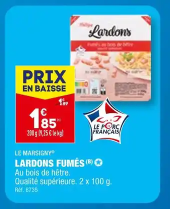 ALDI LE MARSIGNY LARDONS FUMÉS offre