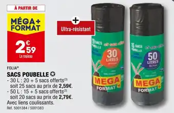 ALDI FOLIA SACS POUBELLE offre