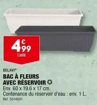 ALDI BELAVI BAC À FLEURS AVEC RÉSERVOIR offre