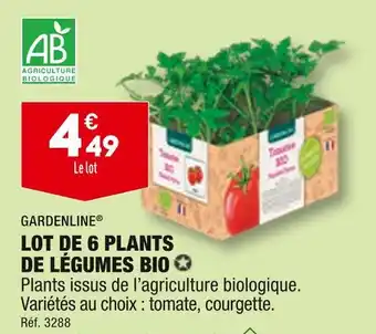 ALDI GARDENLINE LOT DE 6 PLANTS DE LÉGUMES BIO offre