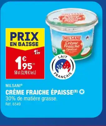 ALDI MILSANI CRÈME FRAICHE ÉPAISSE offre