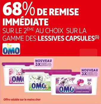 Auchan Supermarché SUR LE 2ÈME AU CHOIX SUR LA GAMME DES LESSIVES CAPSULES(¹) offre