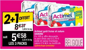 Cora x Carrefour Actimel goût fraise et nature offre
