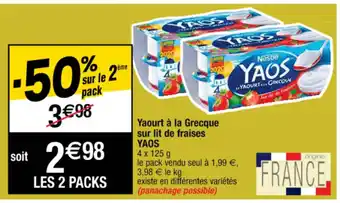 Cora x Carrefour Yaourt à la Grecque sur lit de fraises offre