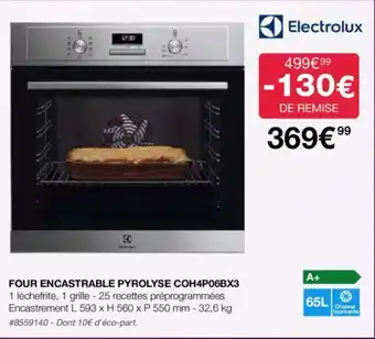 Costco FOUR ENCASTRABLE PYROLYSE COH4P06BX3 offre