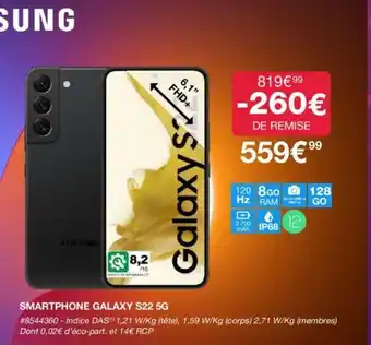 Costco SMARTPHONE GALAXY S22 5G offre