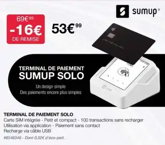 Costco TERMINAL DE PAIEMENT SOLO offre