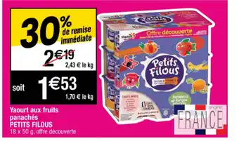 Cora x Carrefour Yaourt aux fruit panachés offre