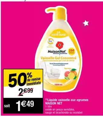 Cora x Carrefour Liquide vaisselle aux agrumes offre