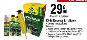 Tridôme Kit de démarrage & 1 vidange 4 temps motoculture offre