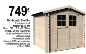 Tridôme Abri de jardin Sandillon offre