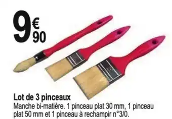 Tridôme Lot de 3 pinceaux offre