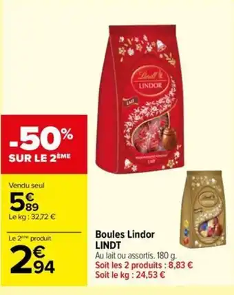 Carrefour City Boules Lindor LINDT offre