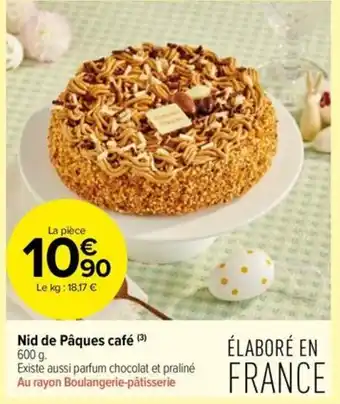 Carrefour City Nid de Pâques café (3) 600 g. offre