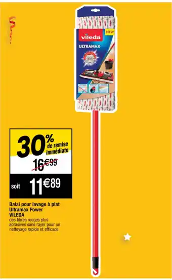 Cora x Carrefour Balai pour lavage à plat Ultramax Power offre