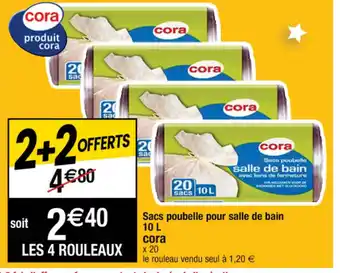 Cora x Carrefour Sacs poubelle pour salle de bain offre