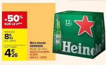 Carrefour City Bière blonde HEINEKEN offre