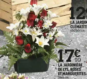 Centrakor La jardinière de lys, roses et marguerites offre