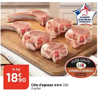 Bi1 Côte d'agneau ✰✰✰ (7)(A) À griller offre