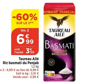 Bi1 Taureau Ailé Riz basmati du Penjab offre