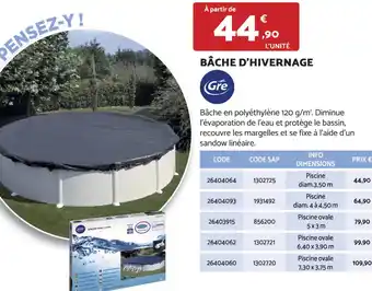 Bricomarché BÂCHE D'HIVERNAGE offre