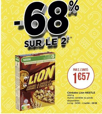 Géant Casino Nestle céréales lion offre
