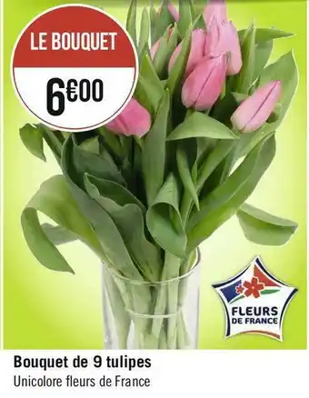 Bouquet de 9 tulipes