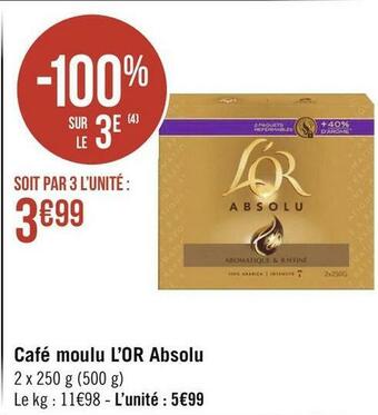 Lor café moulu absolu