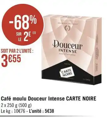 Carte noire café moulu douceur intense
