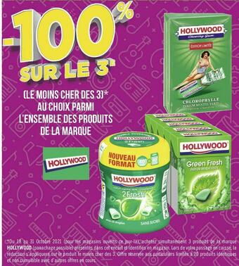 Géant Casino Hollywood bon plan sur l’ensemble des produits de la marque hollywood offre