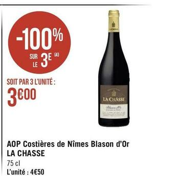 Aop costières de nîmes blason d’or la chasse