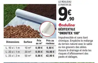 E.Leclerc Brico GÉOTEXTILE "ONDUTEX 100" offre
