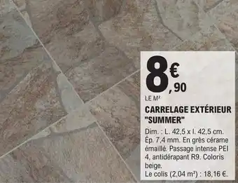 E.Leclerc Brico CARRELAGE EXTÉRIEUR "SUMMER" offre