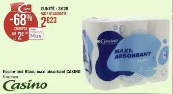 Casino essuie-tout blanc maxi absorbant