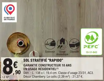 E.Leclerc Brico SOL STRATIFIÉ "RAPIDO" offre