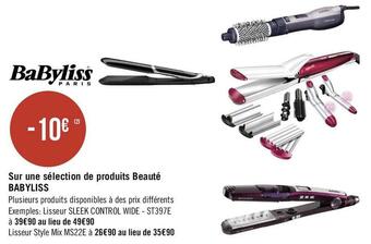 Géant Casino Babyliss bon plan sur une sélection de produits beauté babyliss offre