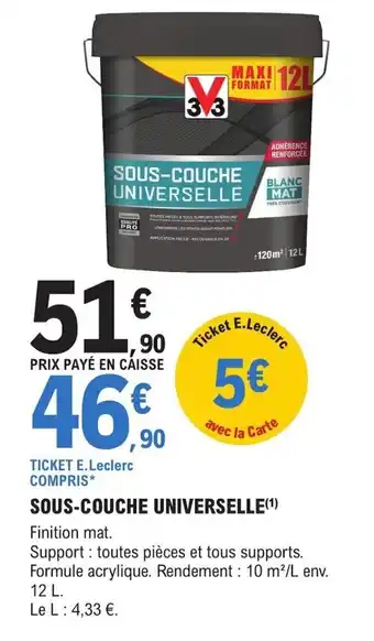 E.Leclerc Brico SOUS-COUCHE UNIVERSELLE offre