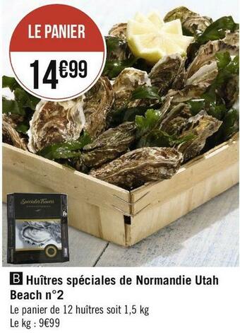 Géant Casino Huîtres spéciales de normandie utah huîtres spéciales de normandie utah beach n°2 offre