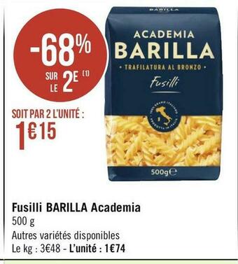 Barilla fusilli academia