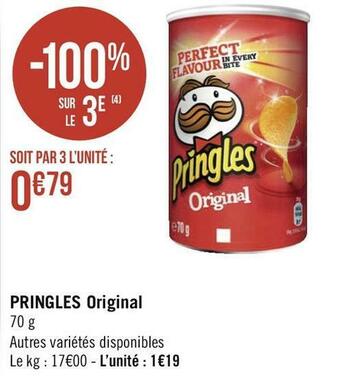 Géant Casino Pringles pringles original offre