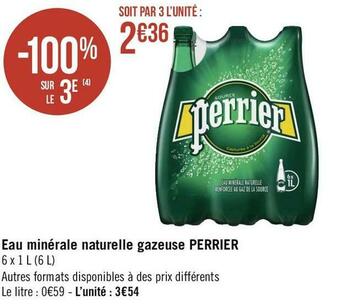 Géant Casino Perrier eau minérale naturelle gazeuse offre