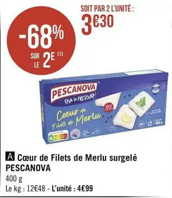 Pescanova cœur de filets de merlu surgelé
