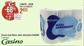 Casino essuie-tout blanc maxi absorbant