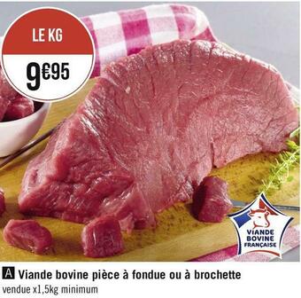 Géant Casino Viande bovine pièce à fondue ou à brochette offre
