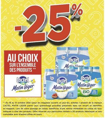 Lactel bon plan au choix sur l'ensemble des produits de la marque lactel