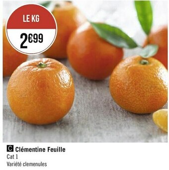 Géant Casino Clémentine feuille offre