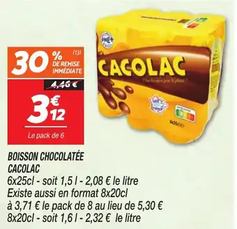 Netto BOISSON CHOCOLATÉE CACOLAC offre