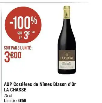 Aop costières de nîmes blason d’or la chasse