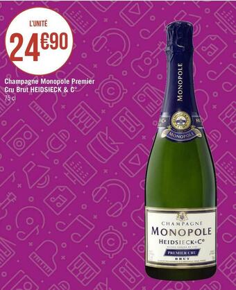 Géant Casino Heidsieck champagne monopole premier cru brut heidsieck & c° offre