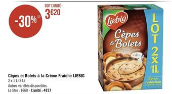 Liebig cèpes et bolets à la crème fraîche